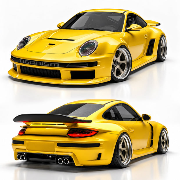 Robot Porsche 911 Carrera 997 (2004–2012) Tiganism "Gustav" Full FRP & Partial Carbon Widebody Kit Aftermarket Carbon Fiber Part / Bodykit - Robot Bodykits