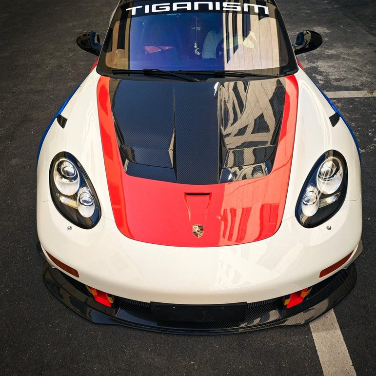 Robot Porsche 987.2 (2009–2012) Cayman / Boxter FRP & Partial Carbon Bonnet Aftermarket Carbon Fiber Part / Bodykit - Robot Bodykits