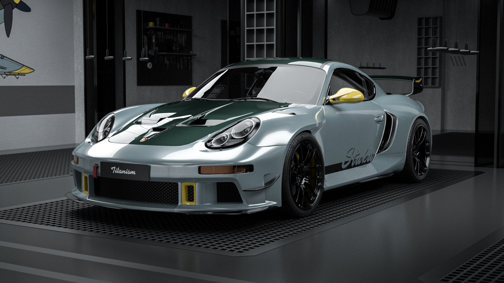 Robot Porsche 987.2 (2009–2012) Cayman / Boxter FRP & Partial Carbon Bonnet Aftermarket Carbon Fiber Part / Bodykit - Robot Bodykits