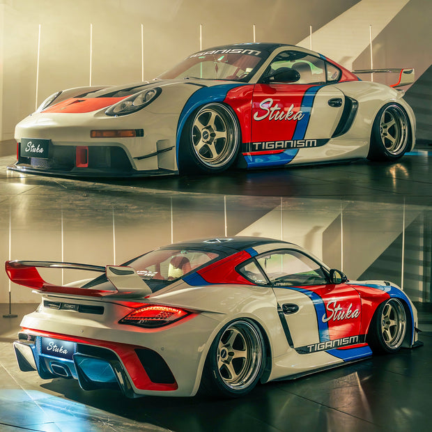 Robot Porsche 987.2 (2009–2012) "Stuka" Cayman Full FRP & Partial Carbon Widebody Kit Aftermarket Carbon Fiber Part / Bodykit - Robot Bodykits