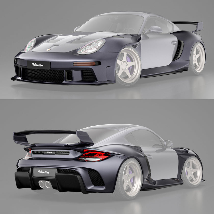 Robot Porsche 987.2 (2009–2012) "Stuka" Cayman Full FRP & Partial Carbon Widebody Kit Aftermarket Carbon Fiber Part / Bodykit - Robot Bodykits