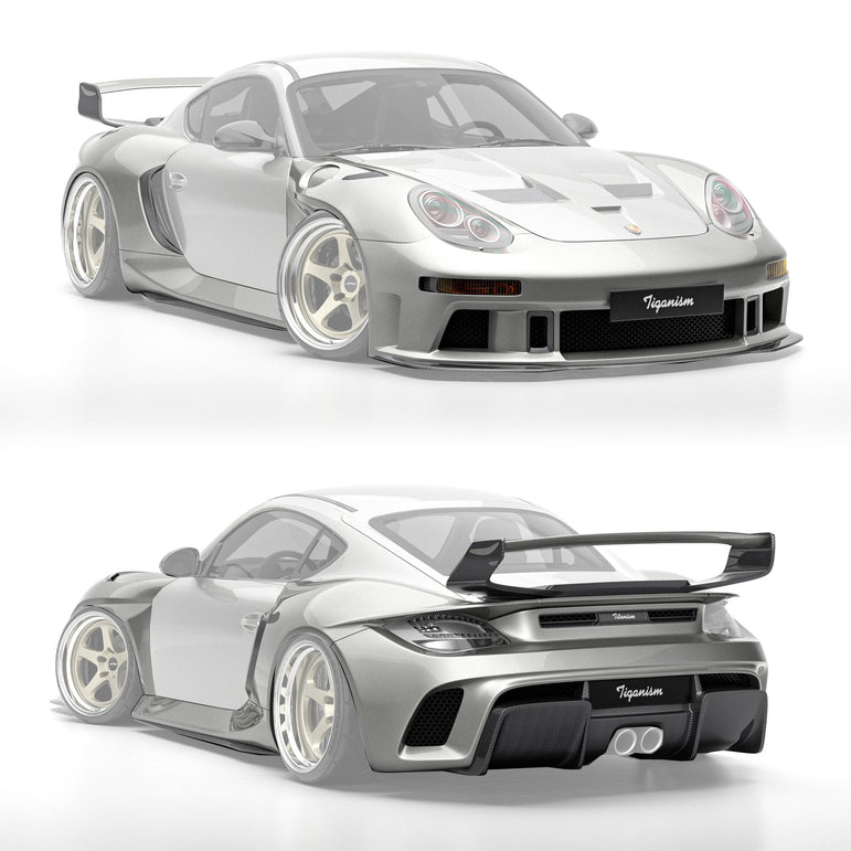 Robot Porsche 987.2 (2009–2012) Tiganism "Stuka" Cayman Full FRP & Partial Carbon Widebody Kit Aftermarket Carbon Fiber Part / Bodykit - Robot Bodykits