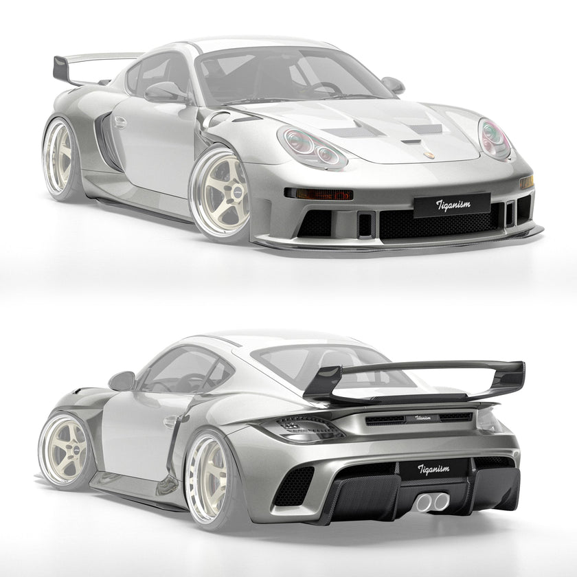 Robot Porsche 987.2 (2009–2012) Tiganism "Stuka" Cayman Full FRP & Partial Carbon Widebody Kit Aftermarket Carbon Fiber Part / Bodykit - Robot Bodykits