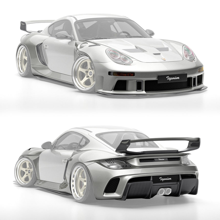 Robot Porsche 987.2 (2009–2012) Tiganism "Stuka" Cayman Full FRP & Partial Carbon Widebody Kit