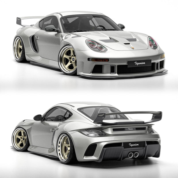 Robot Porsche 987.2 (2009–2012) Tiganism "Stuka" Cayman Full FRP & Partial Carbon Widebody Kit Aftermarket Carbon Fiber Part / Bodykit - Robot Bodykits