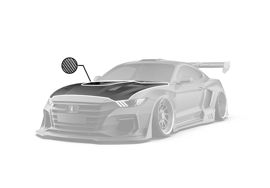 Robot S550 Ford Mustang FRP/Carbon Dawn Bonnet Aftermarket Carbon Fiber Part / Bodykit - Robot Bodykits
