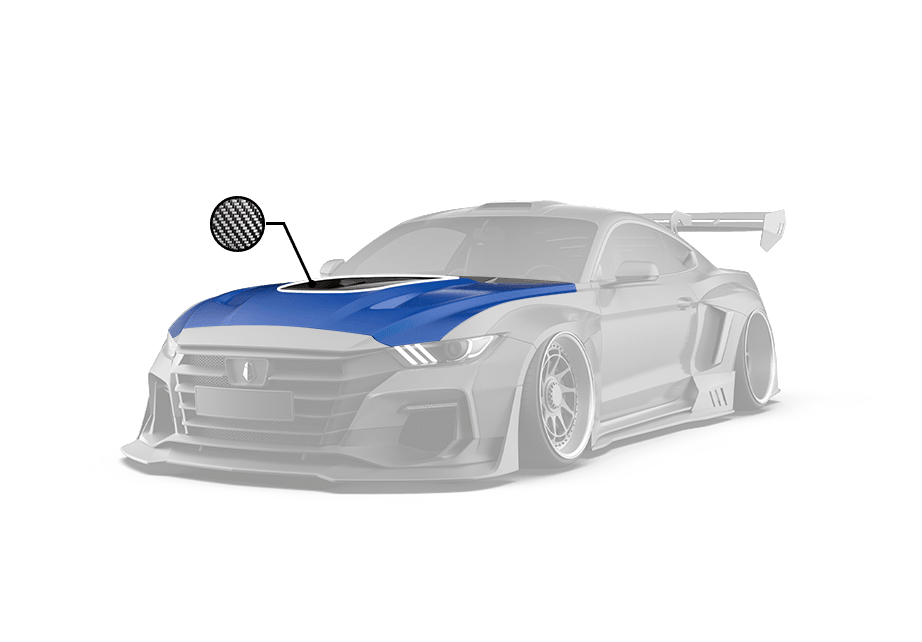 Robot S550 Ford Mustang FRP/Carbon Dawn Bonnet Aftermarket Carbon Fiber Part / Bodykit - Robot Bodykits