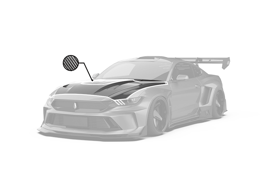 Robot S550 Ford Mustang FRP/Carbon Dusk Bonnet Aftermarket Carbon Fiber Part / Bodykit - Robot Bodykits
