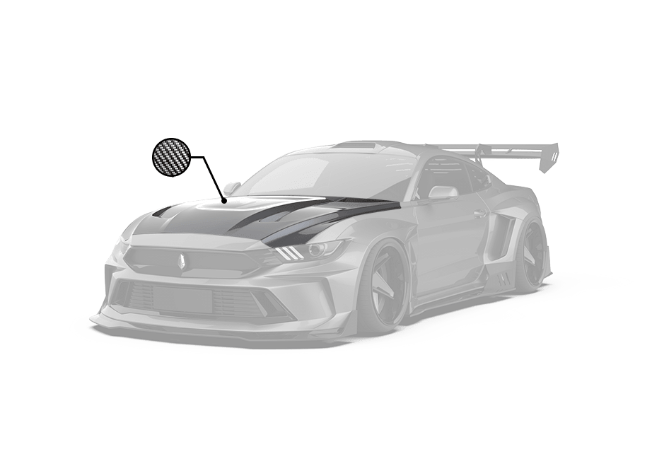 Robot S550 Ford Mustang FRP/Carbon Dusk Bonnet Aftermarket Carbon Fiber Part / Bodykit - Robot Bodykits