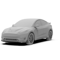 Robot Tesla Model Y Front Lip Aftermarket Carbon Fiber Part / Bodykit - Robot Bodykits