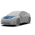 Robot Tesla Model Y Hood / Bonnet Aftermarket Carbon Fiber Part / Bodykit - Robot Bodykits