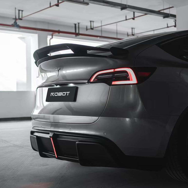 Robot Tesla Model Y Rear Diffuser Aftermarket Carbon Fiber Part / Bodykit - Robot Bodykits