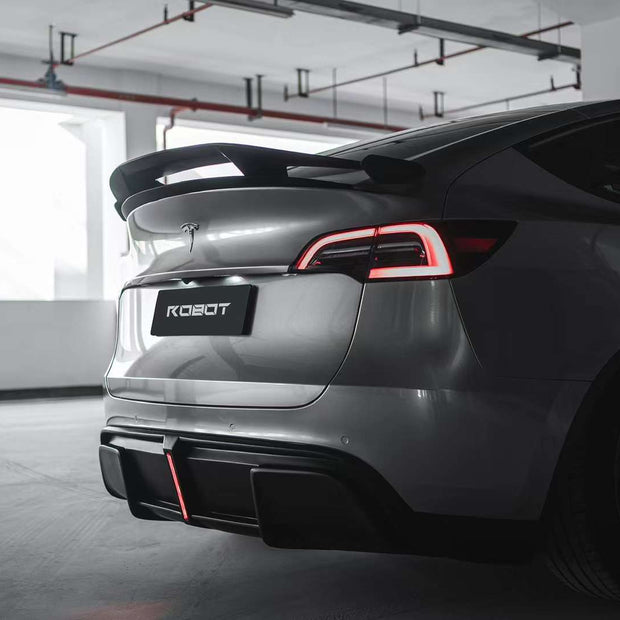 Robot Tesla Model Y Rear Diffuser Aftermarket Carbon Fiber Part / Bodykit - Robot Bodykits