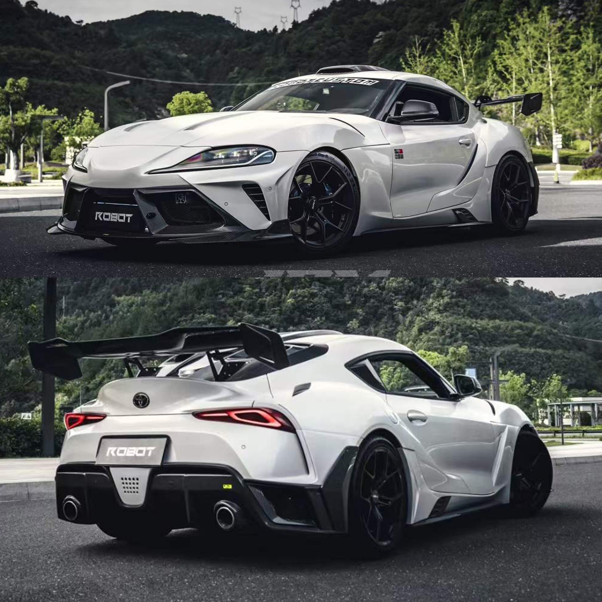 Robot Toyota GR Supra Alerion B Complete Narrow Body Kit Aftermarket Carbon Fiber Part / Bodykit - Robot Bodykits