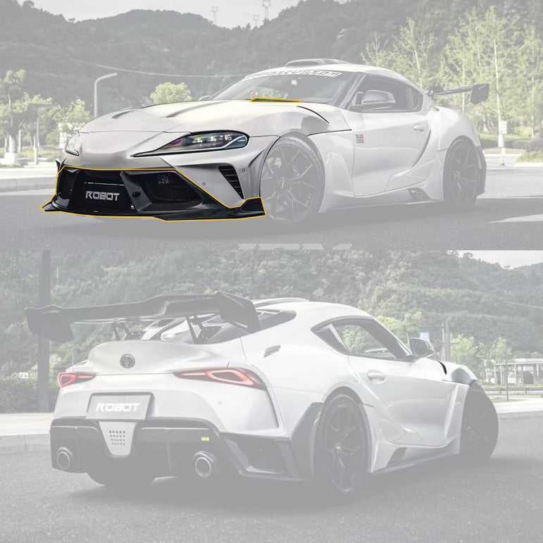 Robot Toyota GR Supra Alerion B Complete Narrow Body Kit Aftermarket Carbon Fiber Part / Bodykit - Robot Bodykits