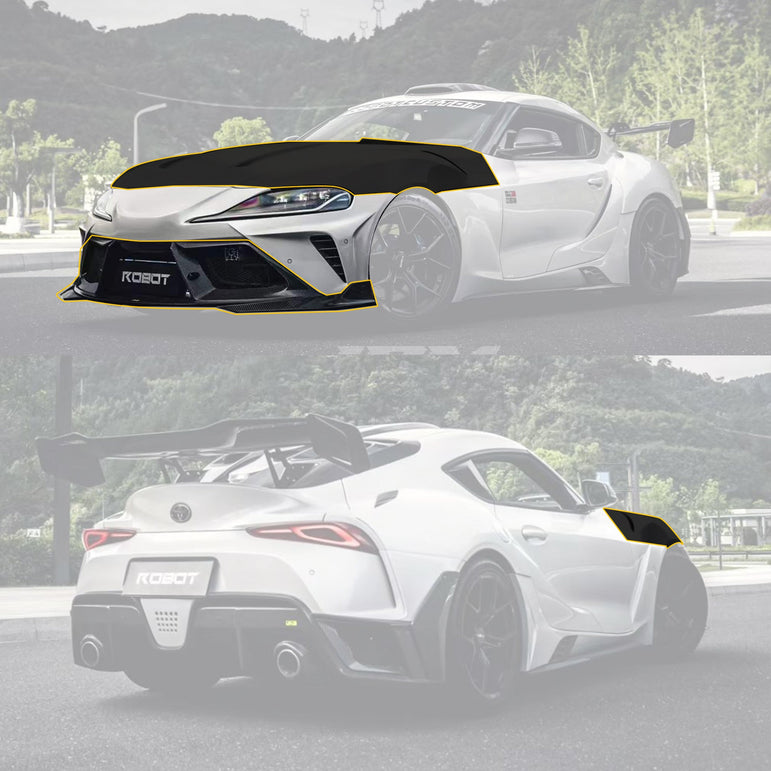 Robot Toyota GR Supra Alerion B Complete Narrow Body Kit Aftermarket Carbon Fiber Part / Bodykit - Robot Bodykits