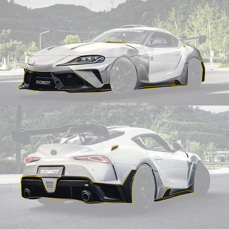 Robot Toyota GR Supra Alerion B Complete Narrow Body Kit Aftermarket Carbon Fiber Part / Bodykit - Robot Bodykits