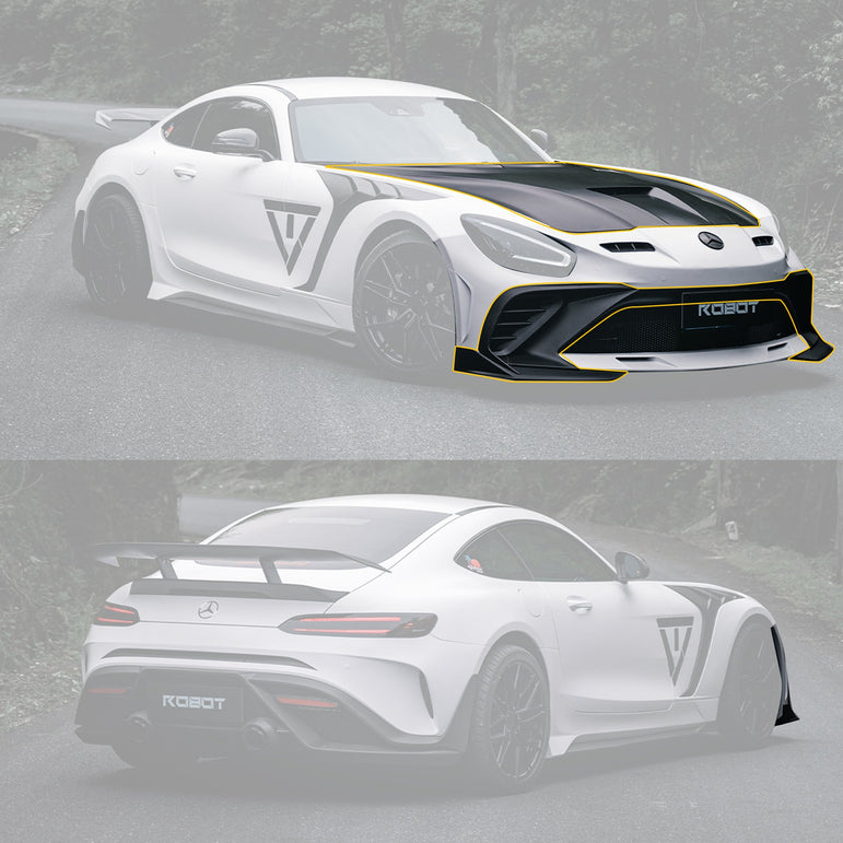 Robot Works Mercedes AMG GT Fibre Glass Reinforced Complete Body Kit (FRP) Aftermarket Carbon Fiber Part / Bodykit - Robot Bodykits