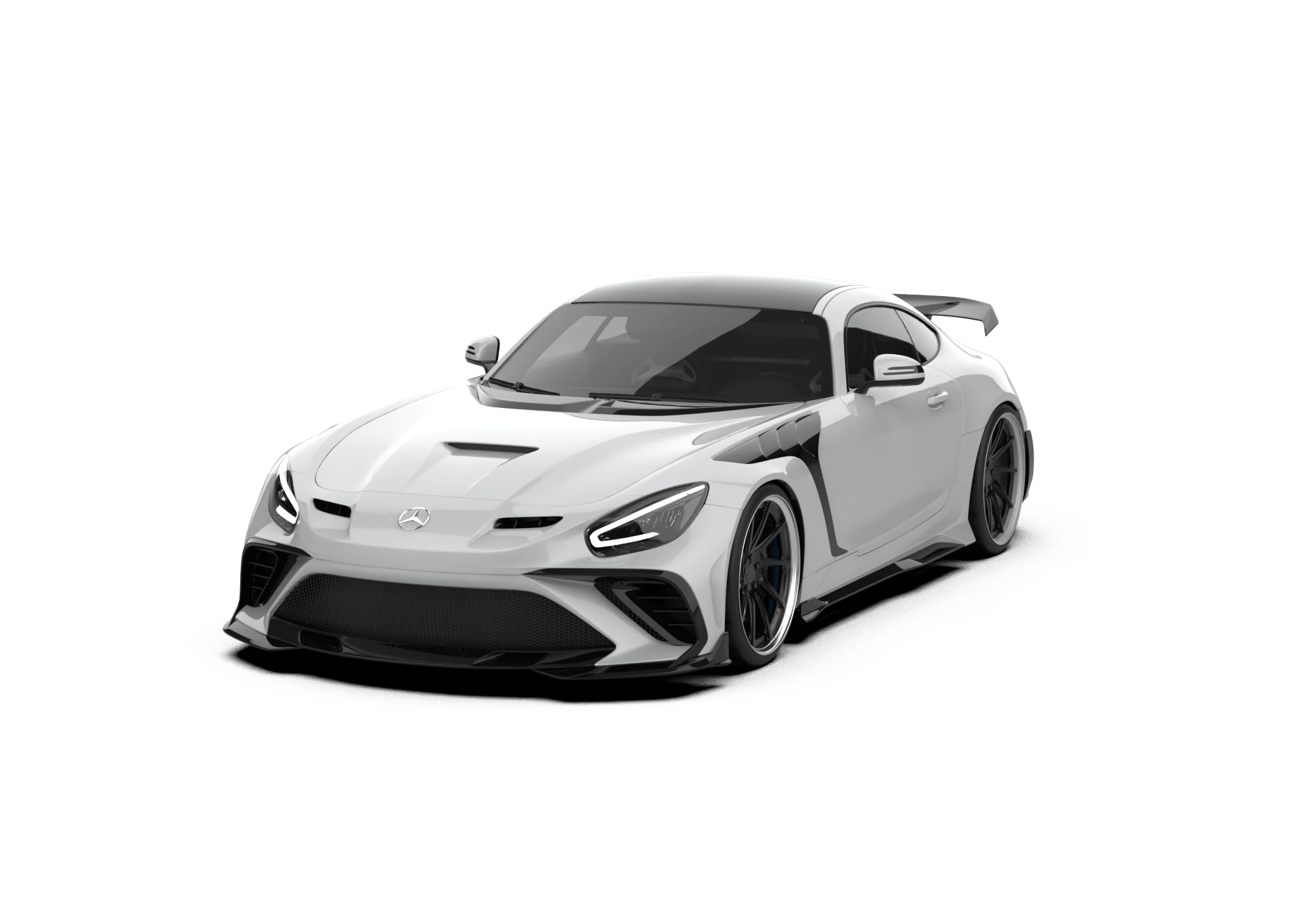 Robot Works Mercedes AMG GT Fibre Glass Reinforced Complete Body Kit (FRP) Aftermarket Carbon Fiber Part / Bodykit - Robot Bodykits