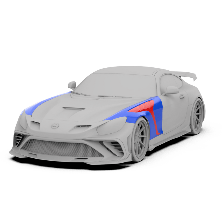 Robot Works Mercedes AMG GT Front Arch Aftermarket Carbon Fiber Part / Bodykit - Robot Bodykits