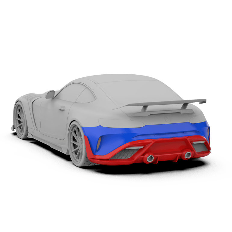 Robot Works Mercedes AMG GT Rear Bumper & Diffuser Aftermarket Carbon Fiber Part / Bodykit - Robot Bodykits