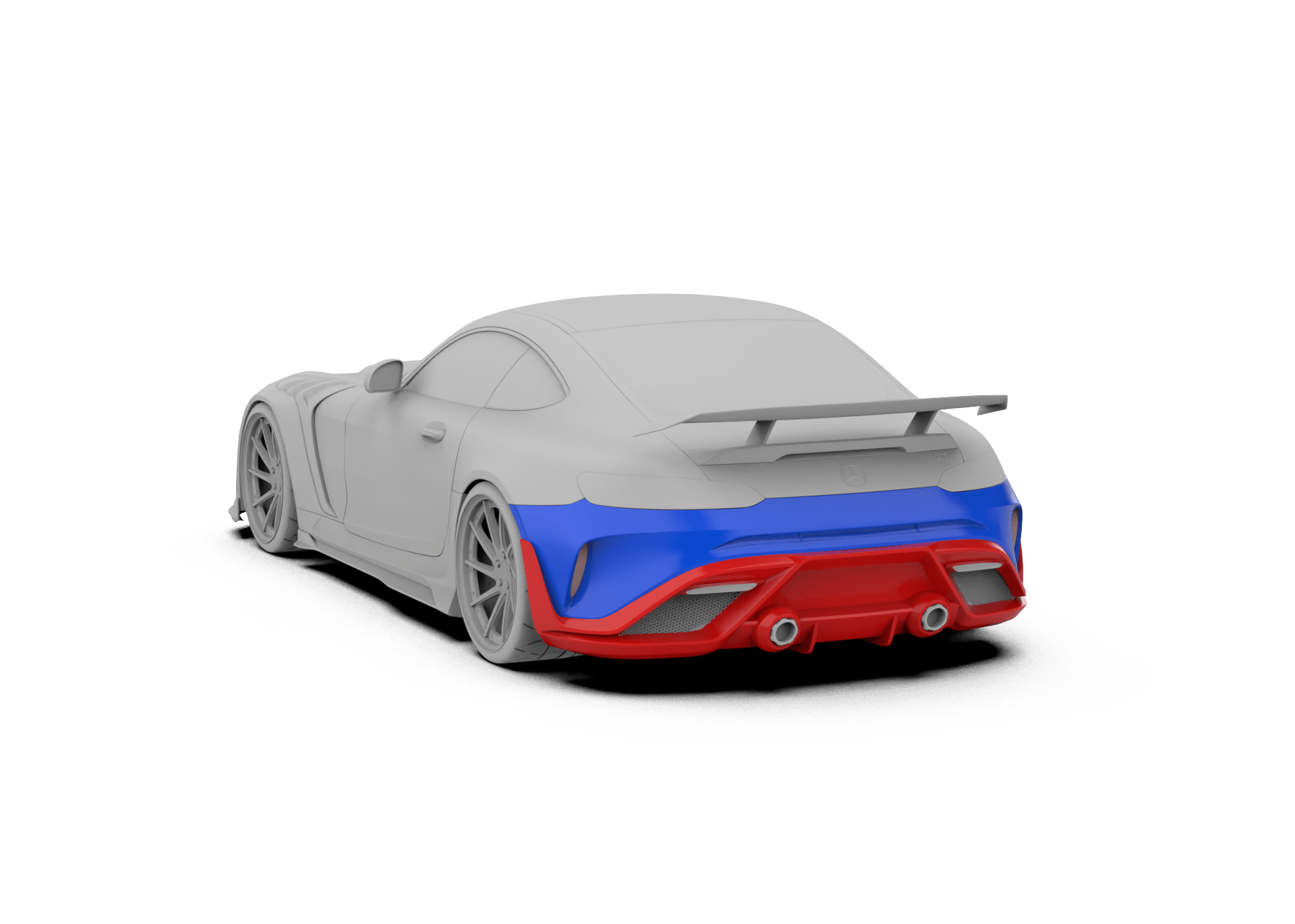 Robot Works Mercedes AMG GT Rear Bumper & Diffuser Aftermarket Carbon Fiber Part / Bodykit - Robot Bodykits