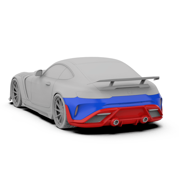 Robot Works Mercedes AMG GT Rear Bumper & Diffuser Aftermarket Carbon Fiber Part / Bodykit - Robot Bodykits