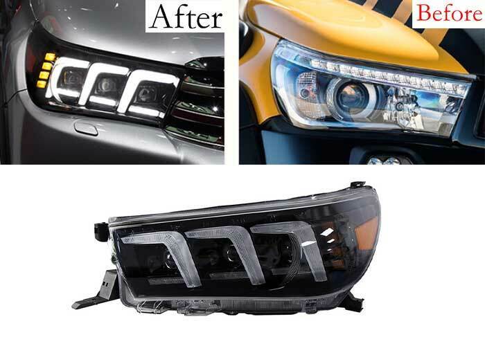 Full LED Headlights Assembly For Toyota Hilux 2015-2020