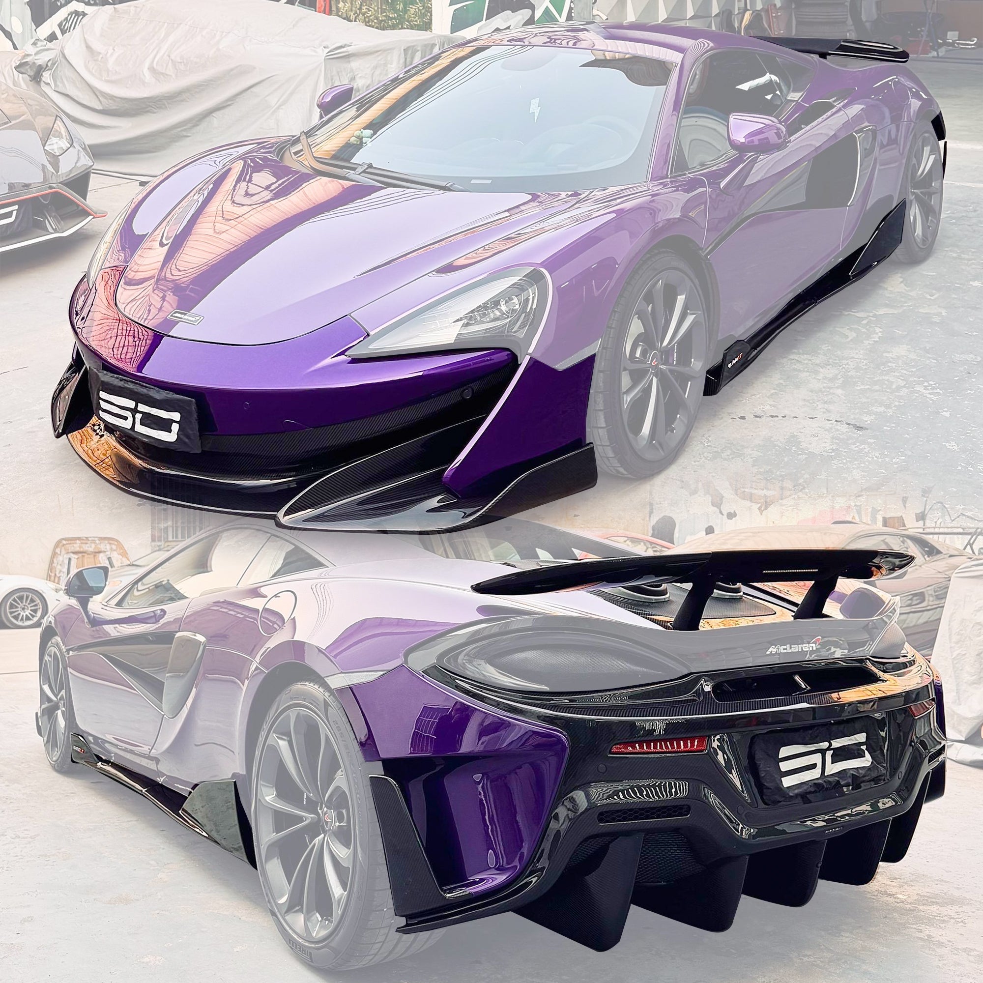 SD Carbon 600LT Conversion Body Kit for McLaren 540C 570S Full Prepreg / Dry Carbon Aftermarket Carbon Fiber Part / Bodykit - Robot Bodykits