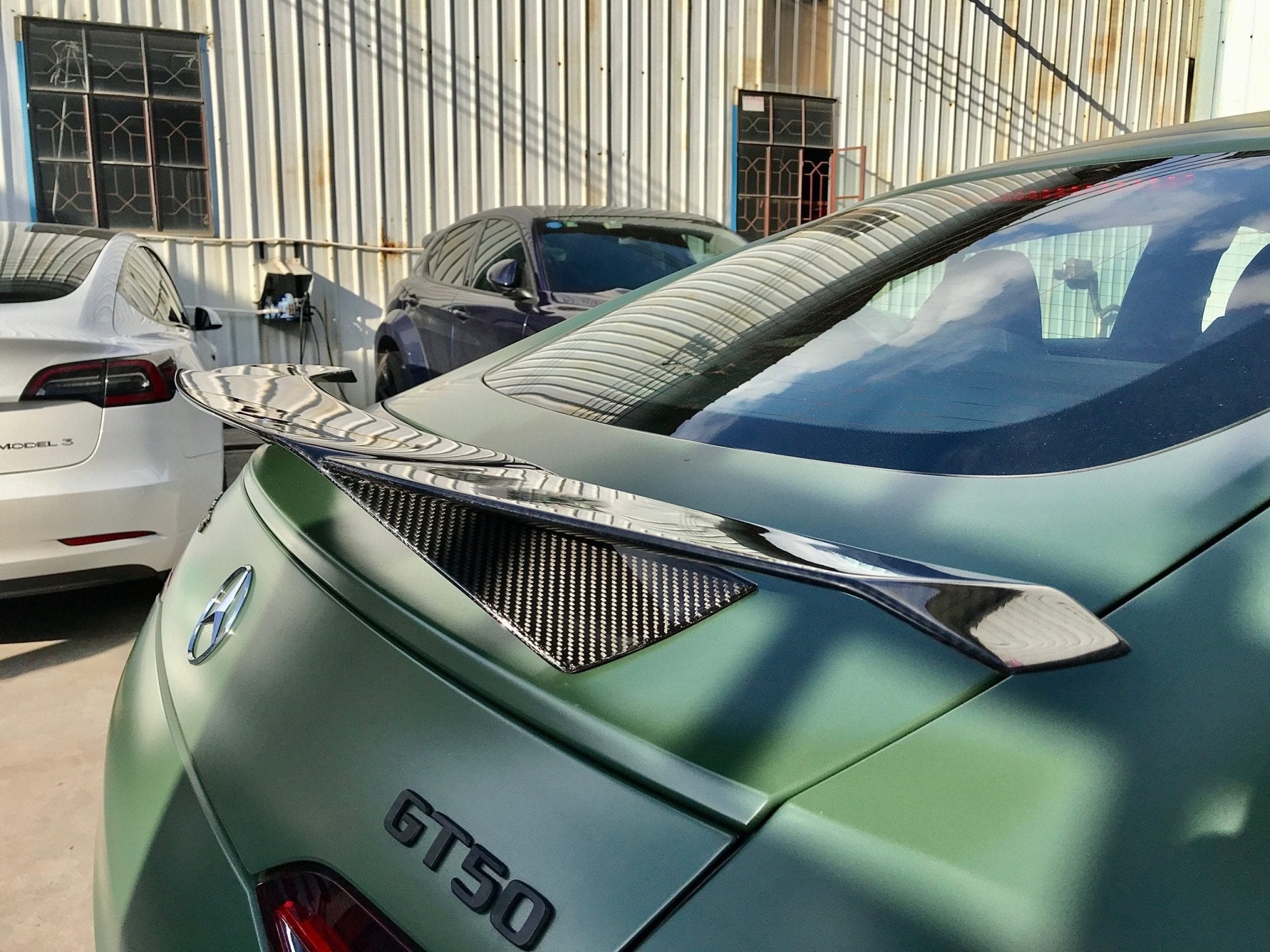 SD Carbon B Style Pre-preg Carbon Fiber Rear Spoiler Wing for Mercedes Benz AMG GT50 GT53 GT63 GT63S 4 Door X290 2019-ON Aftermarket Carbon Fiber Part / Bodykit - Robot Bodykits