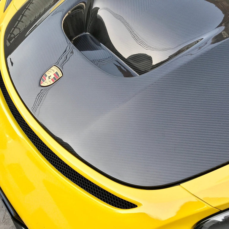 SD Carbon Design DRY Carbon Fiber Hood Bonnet For Porsche 911 991 / 718 Cayman Boxster Aftermarket Carbon Fiber Part / Bodykit - Robot Bodykits