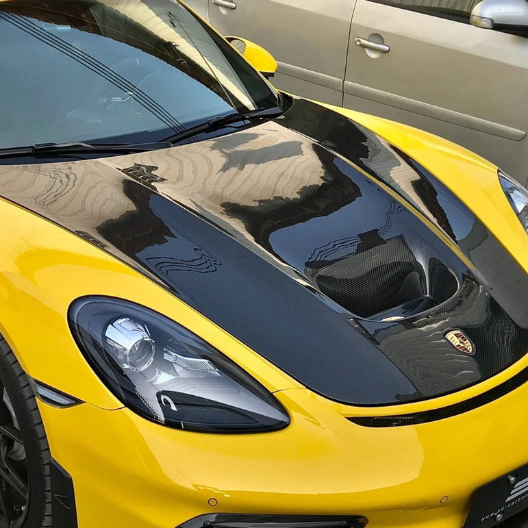 SD Carbon Design DRY Carbon Fiber Hood Bonnet For Porsche 911 991 / 718 Cayman Boxster Aftermarket Carbon Fiber Part / Bodykit - Robot Bodykits