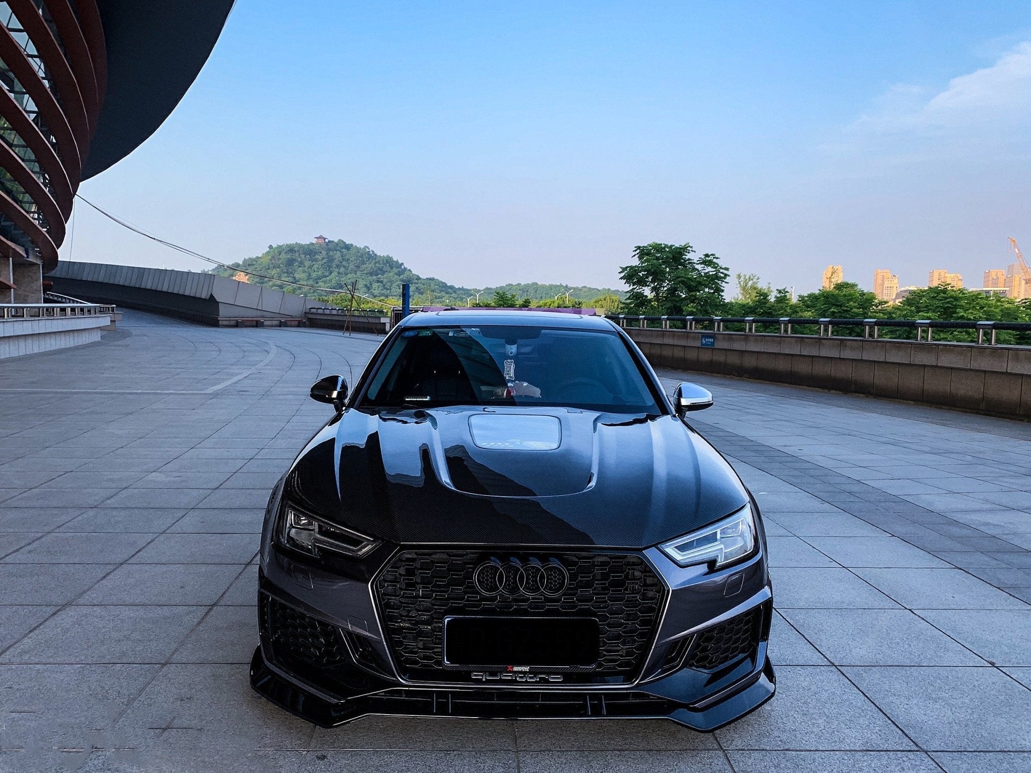 SD Carbon Fiber Tempered Glass Hood Bonnet For Audi A4 S4 2017-ON B9 B9.5 Aftermarket Carbon Fiber Part / Bodykit - Robot Bodykits