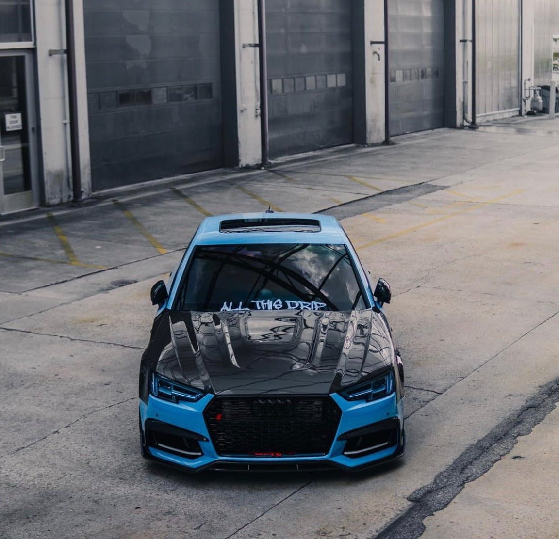 SD Carbon Fiber Tempered Glass Hood Bonnet For Audi A4 S4 2017-ON B9 B9.5 Aftermarket Carbon Fiber Part / Bodykit - Robot Bodykits