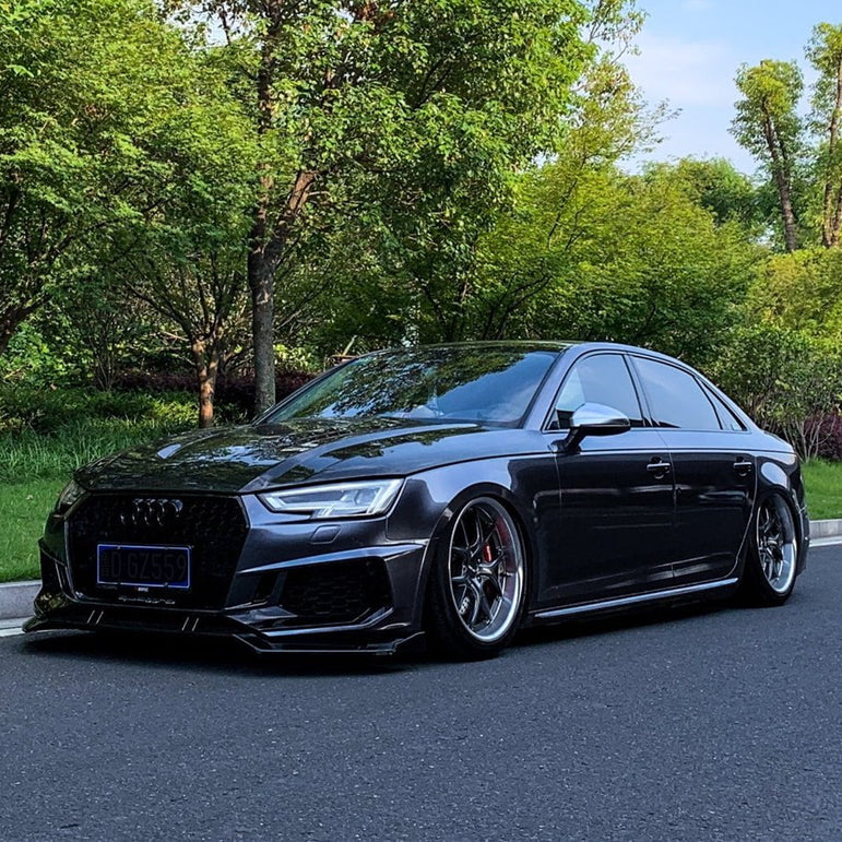 SD Carbon Fiber Tempered Glass Hood Bonnet For Audi A4 S4 2017-ON B9 B9.5 Aftermarket Carbon Fiber Part / Bodykit - Robot Bodykits