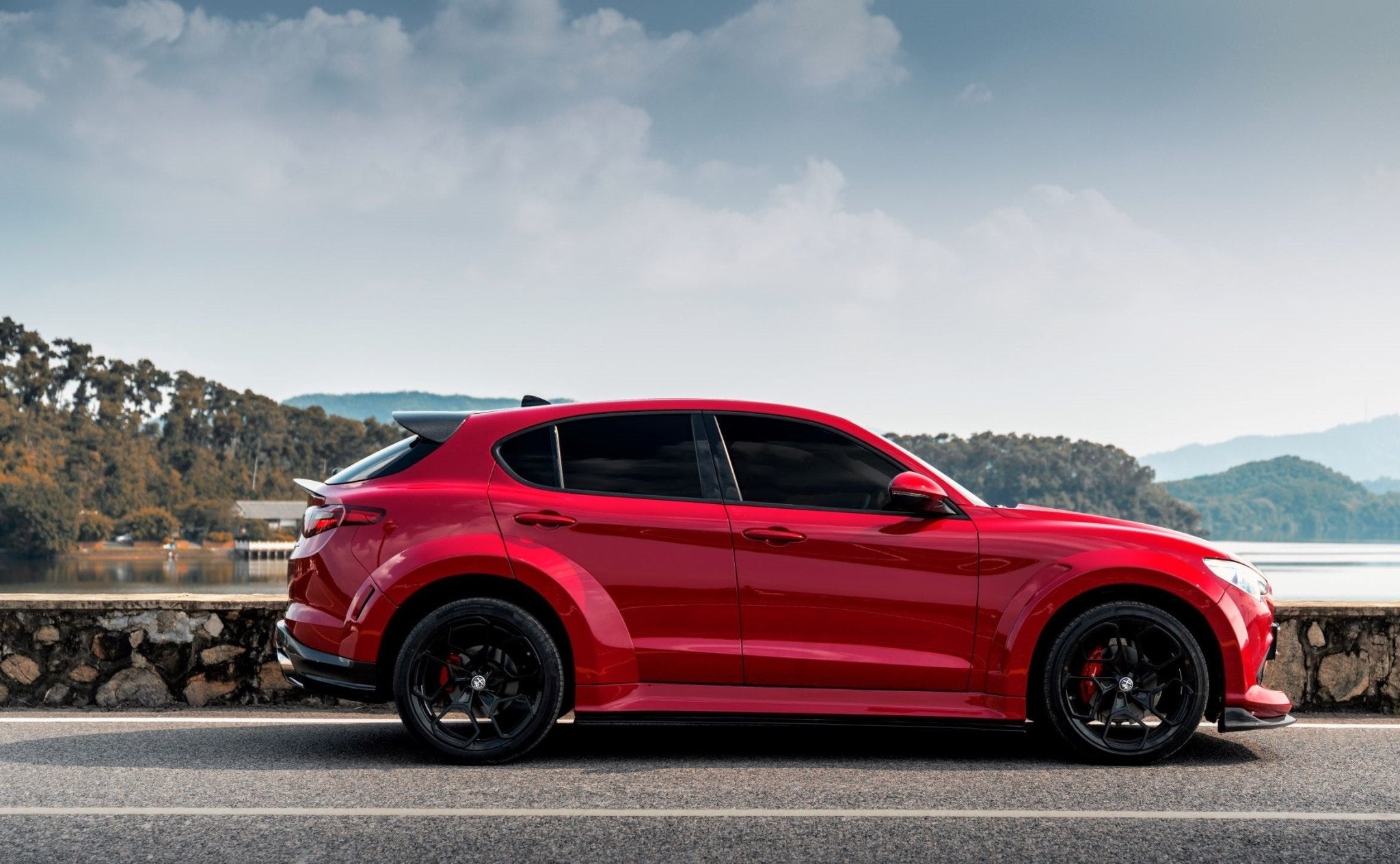 SD Carbon Partial Carbon Fiber Widebody Kit For Alfa Romeo Stelvio 2.0T Aftermarket Carbon Fiber Part / Bodykit - Robot Bodykits