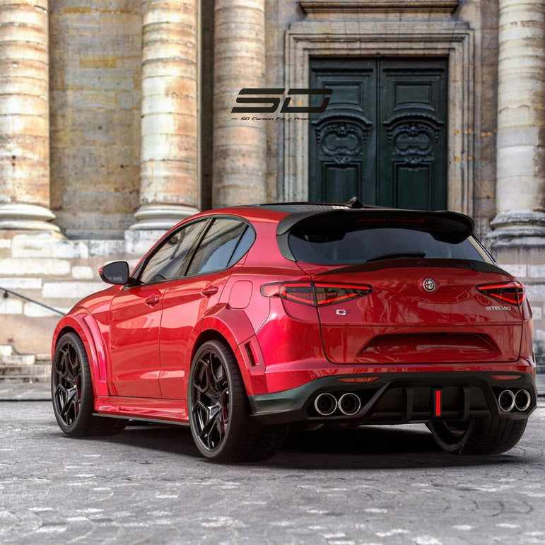 SD Carbon Pre - preg Carbon Fiber Rear Roof Spoiler For Alfa Romeo Stelvio Aftermarket Carbon Fiber Part / Bodykit - Robot Bodykits