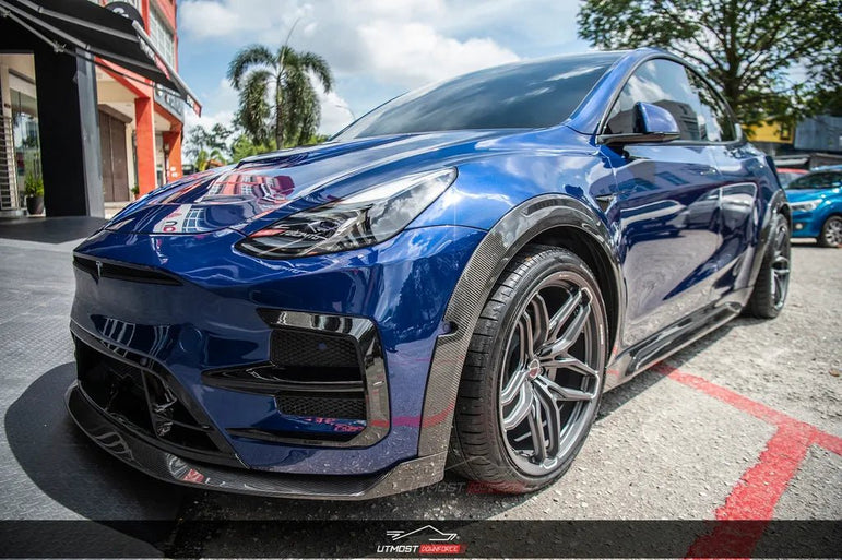 SD Carbon Tesla Model Y Full Plastic or Dry Carbon Widebody Bodykit Aftermarket Carbon Fiber Part / Bodykit - Robot Bodykits