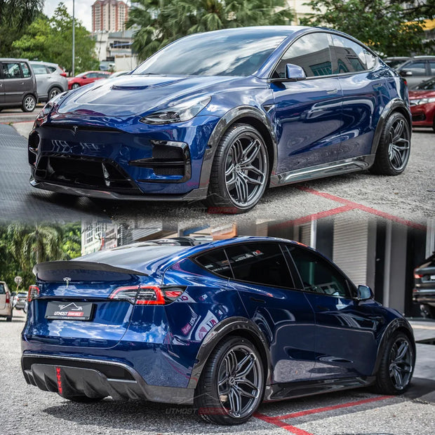 SD Carbon Tesla Model Y Full Plastic or Dry Carbon Widebody Bodykit Aftermarket Carbon Fiber Part / Bodykit - Robot Bodykits