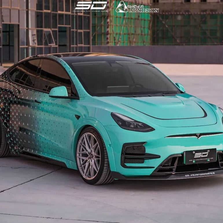 SD Carbon Tesla Model Y PP Front Bumper Aftermarket Carbon Fiber Part / Bodykit - Robot Bodykits
