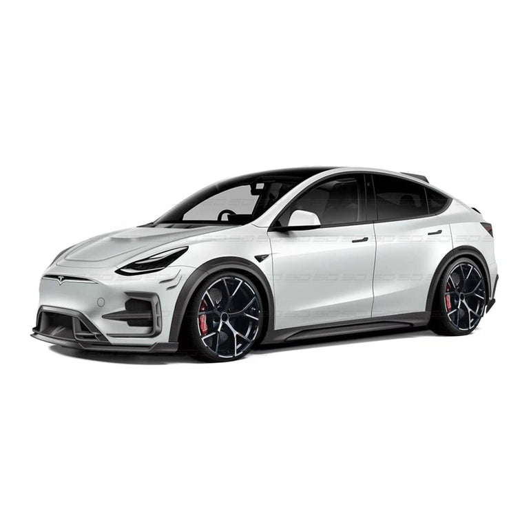 SD Carbon Tesla Model Y PP Front Bumper Aftermarket Carbon Fiber Part / Bodykit - Robot Bodykits