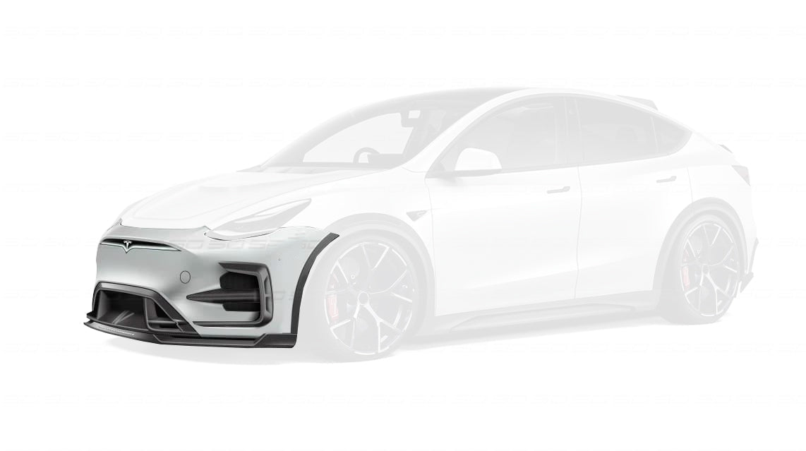 SD Carbon Tesla Model Y PP Front Bumper Aftermarket Carbon Fiber Part / Bodykit - Robot Bodykits