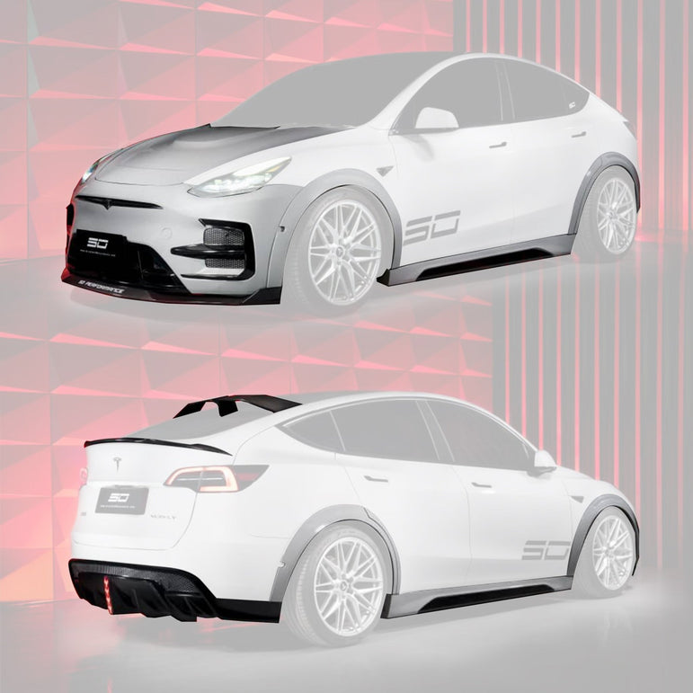 SD Carbon Tesla Model Y PP Front Bumper Aftermarket Carbon Fiber Part / Bodykit - Robot Bodykits