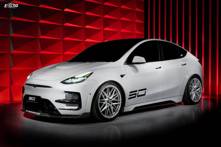 SD Carbon Tesla Model Y PP Front Bumper Aftermarket Carbon Fiber Part / Bodykit - Robot Bodykits