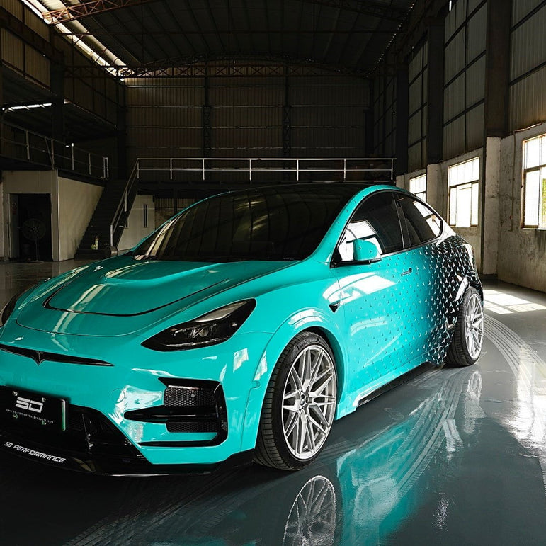 SD Carbon Widebody Wheel Arches For Tesla Model Y / Performance Aftermarket Carbon Fiber Part / Bodykit - Robot Bodykits