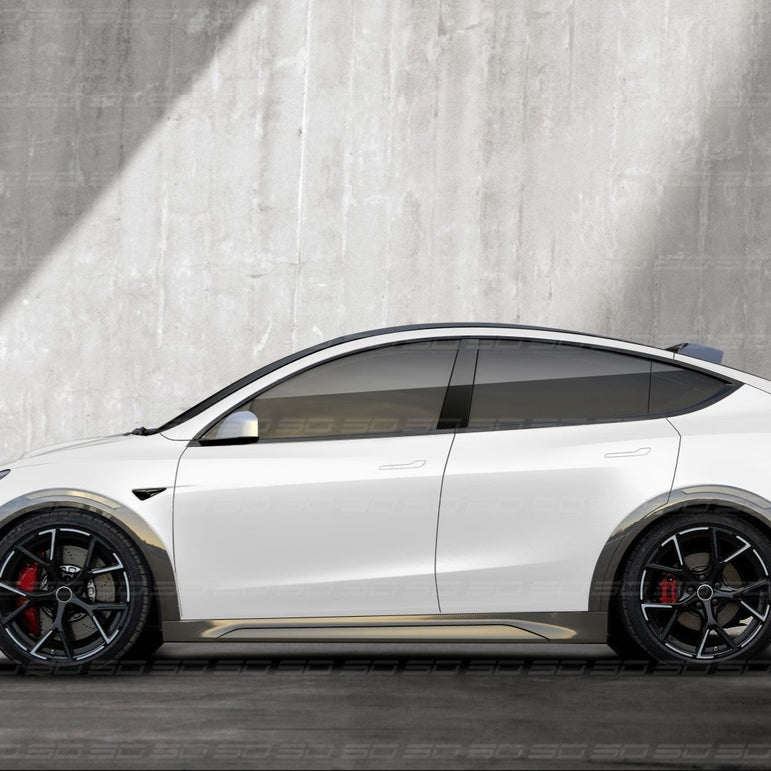 SD Carbon Widebody Wheel Arches For Tesla Model Y / Performance Aftermarket Carbon Fiber Part / Bodykit - Robot Bodykits
