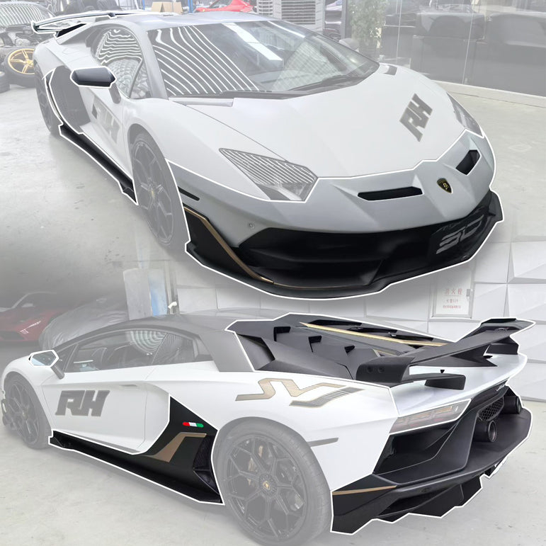 SD Dry Carbon Fibre Conversion Full Body Kit Conversion for Lamborghini Aventador LP700/720/740/750 Upgrade to SVJ Full Body Kit Aftermarket Carbon Fiber Part / Bodykit - Robot Bodykits