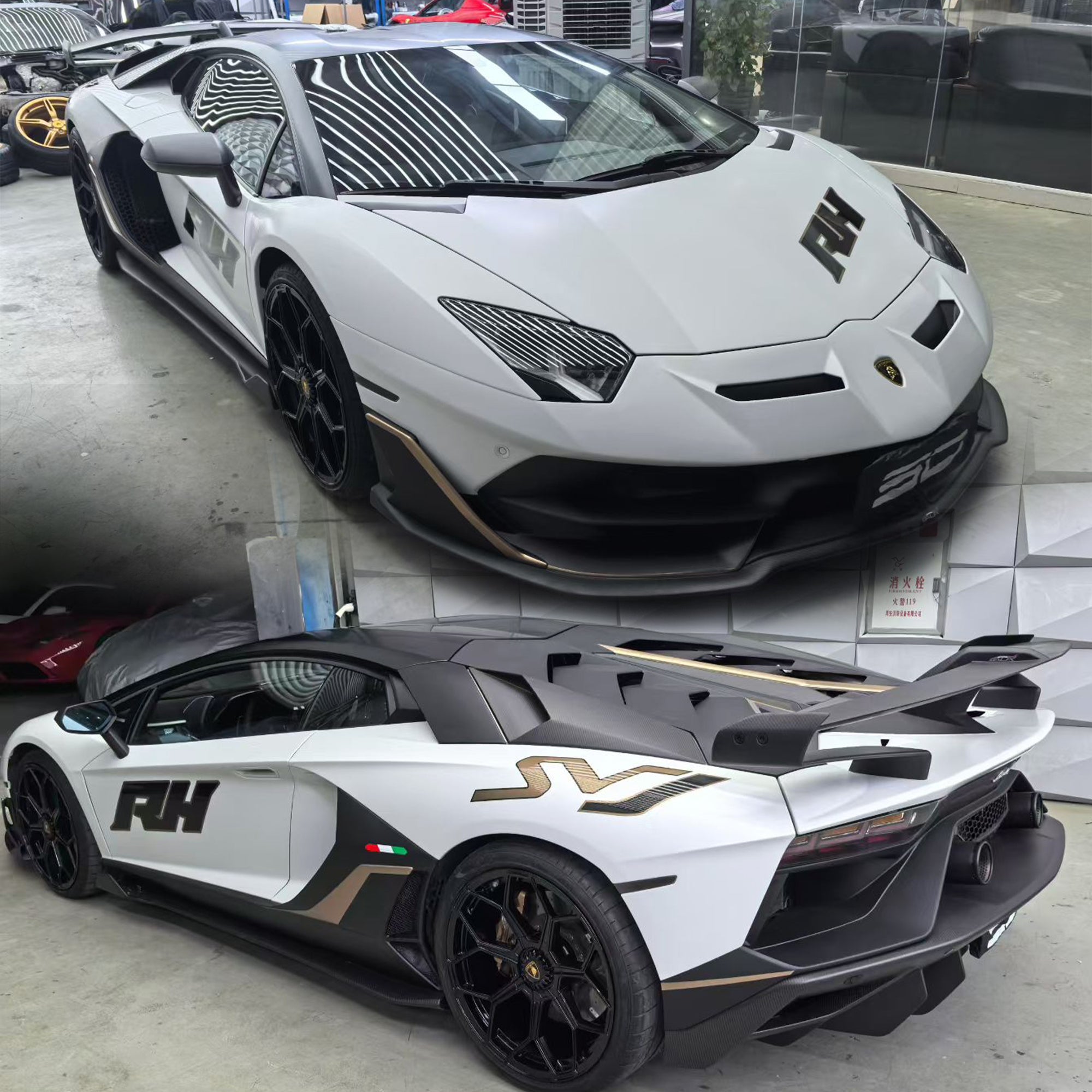 SD Dry Carbon Fibre Conversion Full Body Kit Conversion for Lamborghini Aventador LP700/720/740/750 Upgrade to SVJ Full Body Kit Aftermarket Carbon Fiber Part / Bodykit - Robot Bodykits