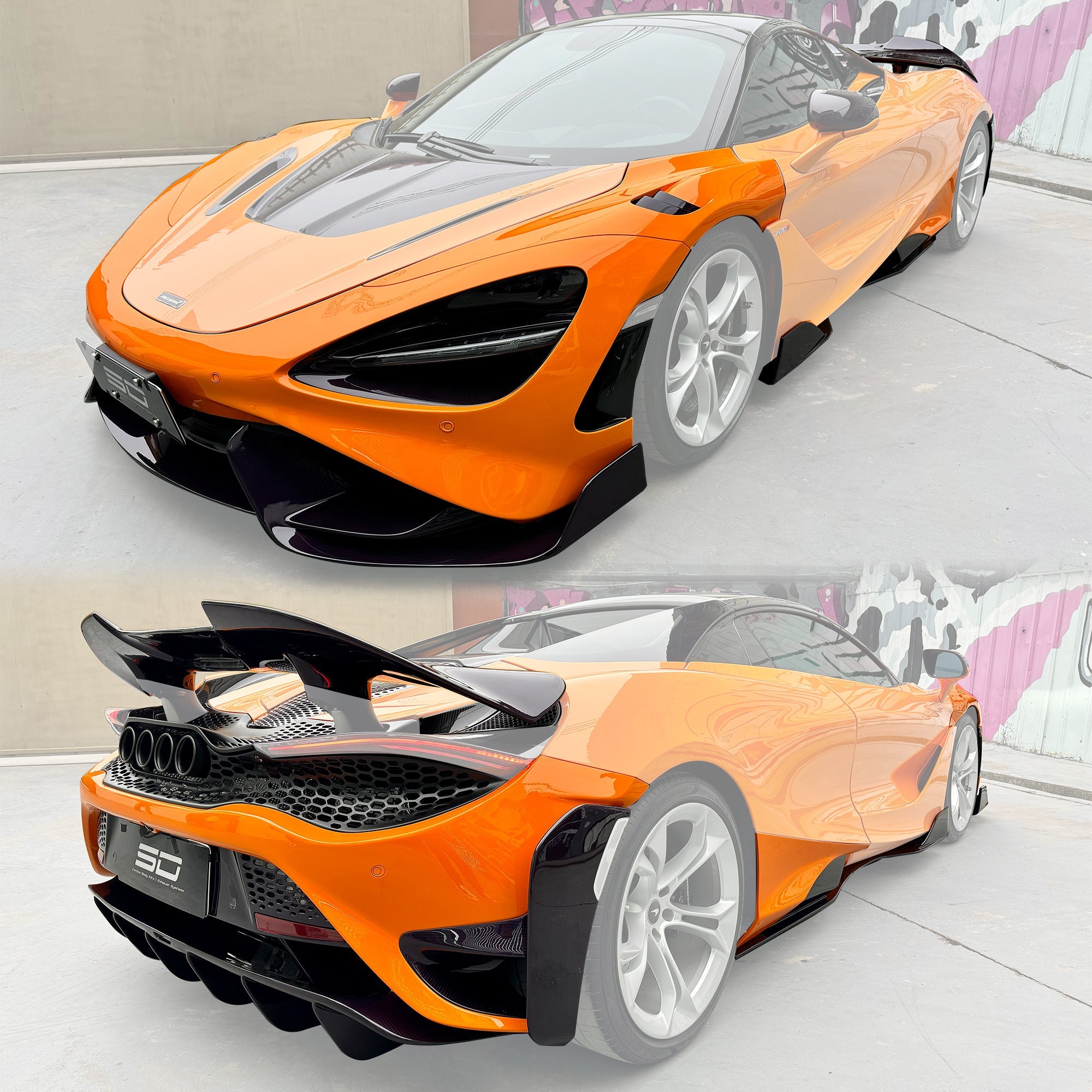 SD Dry Carbon Fibre Conversion Full Body Kit for McLaren 720S to 765LT Aftermarket Carbon Fiber Part / Bodykit - Robot Bodykits