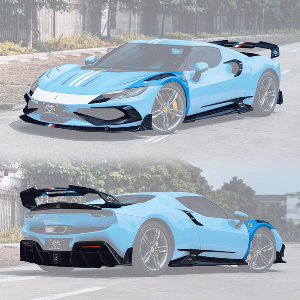SD Dry Carbon Fibre (Prepreg) Full Aero Bodykit for Ferrari 296 GTB Aftermarket Carbon Fiber Part / Bodykit - Robot Bodykits